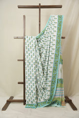 Pearl White HBP Cotton Saree - SRPWCS3344