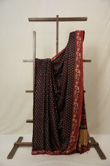 Black HBP Modal Silk Saree - SRBMSS544