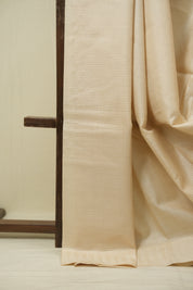 Cream Tussar Silk Saree - SRCTSS1896