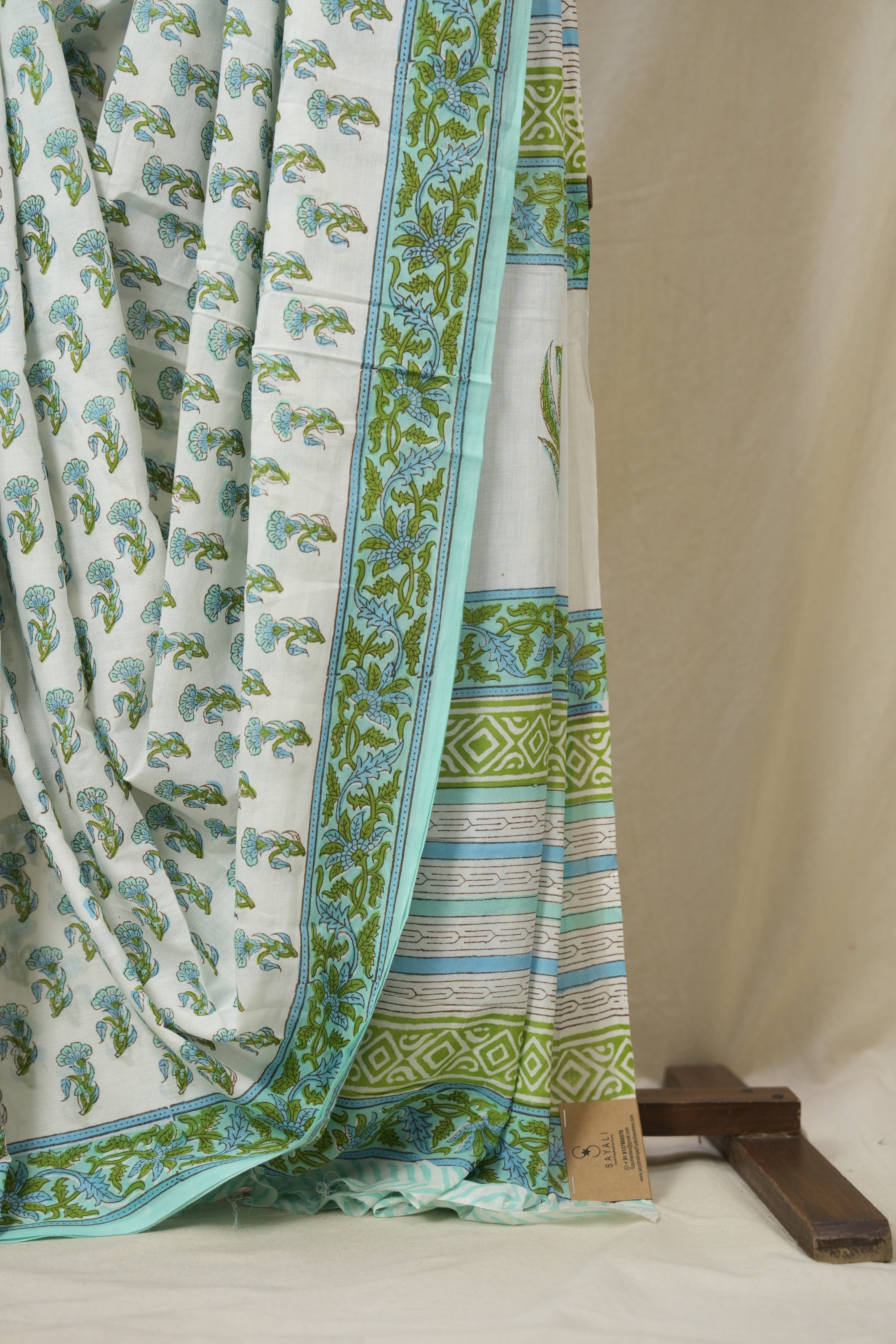 Pearl White HBP Cotton Saree - SRPWCS3344