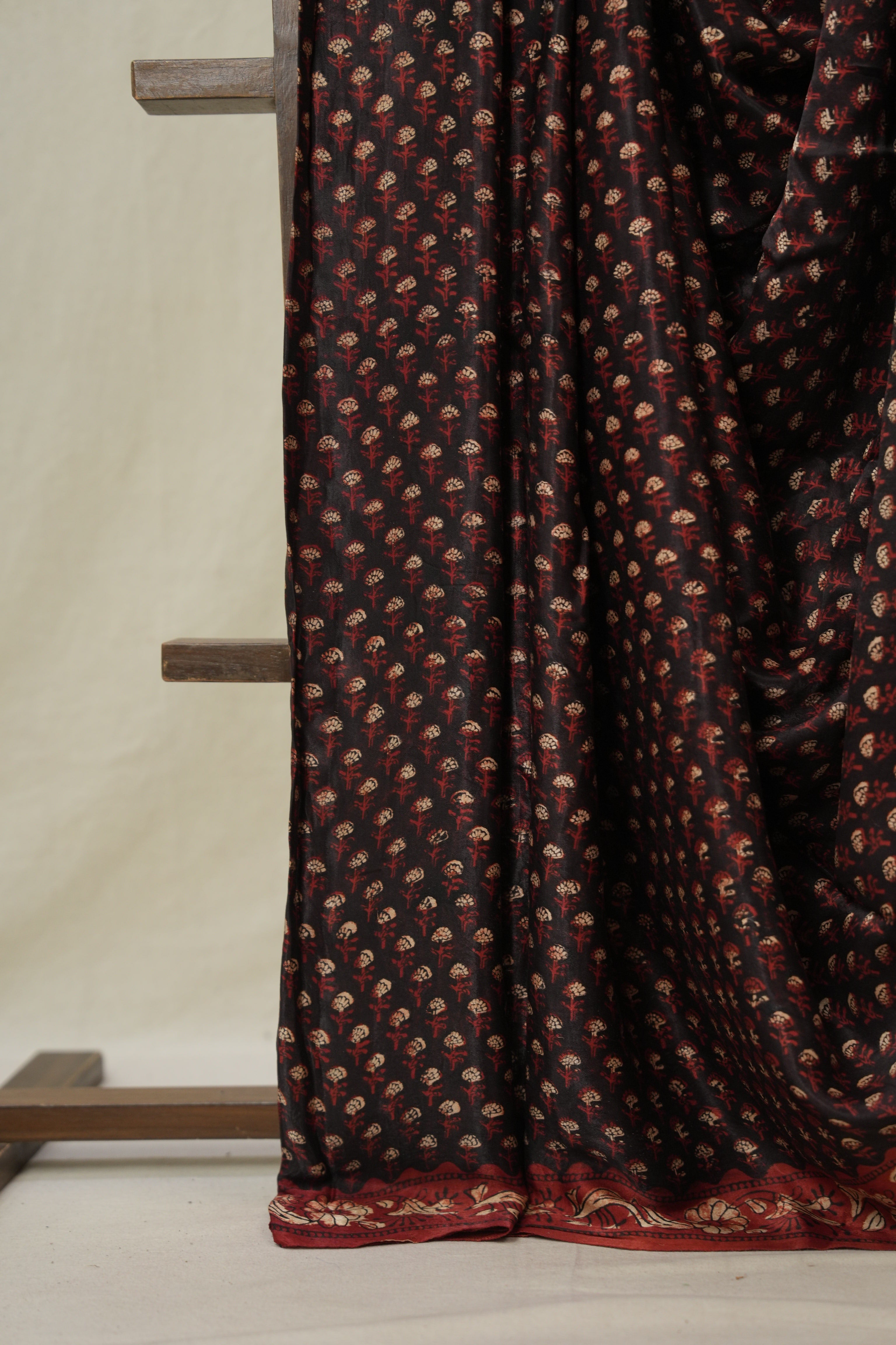 Black HBP Modal Silk Saree - SRBMSS544