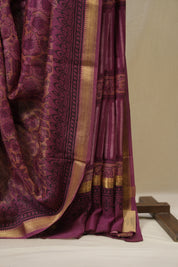 Peach HBP Cotton Silk Saree with Maheshwari Border - SRPCSS1661