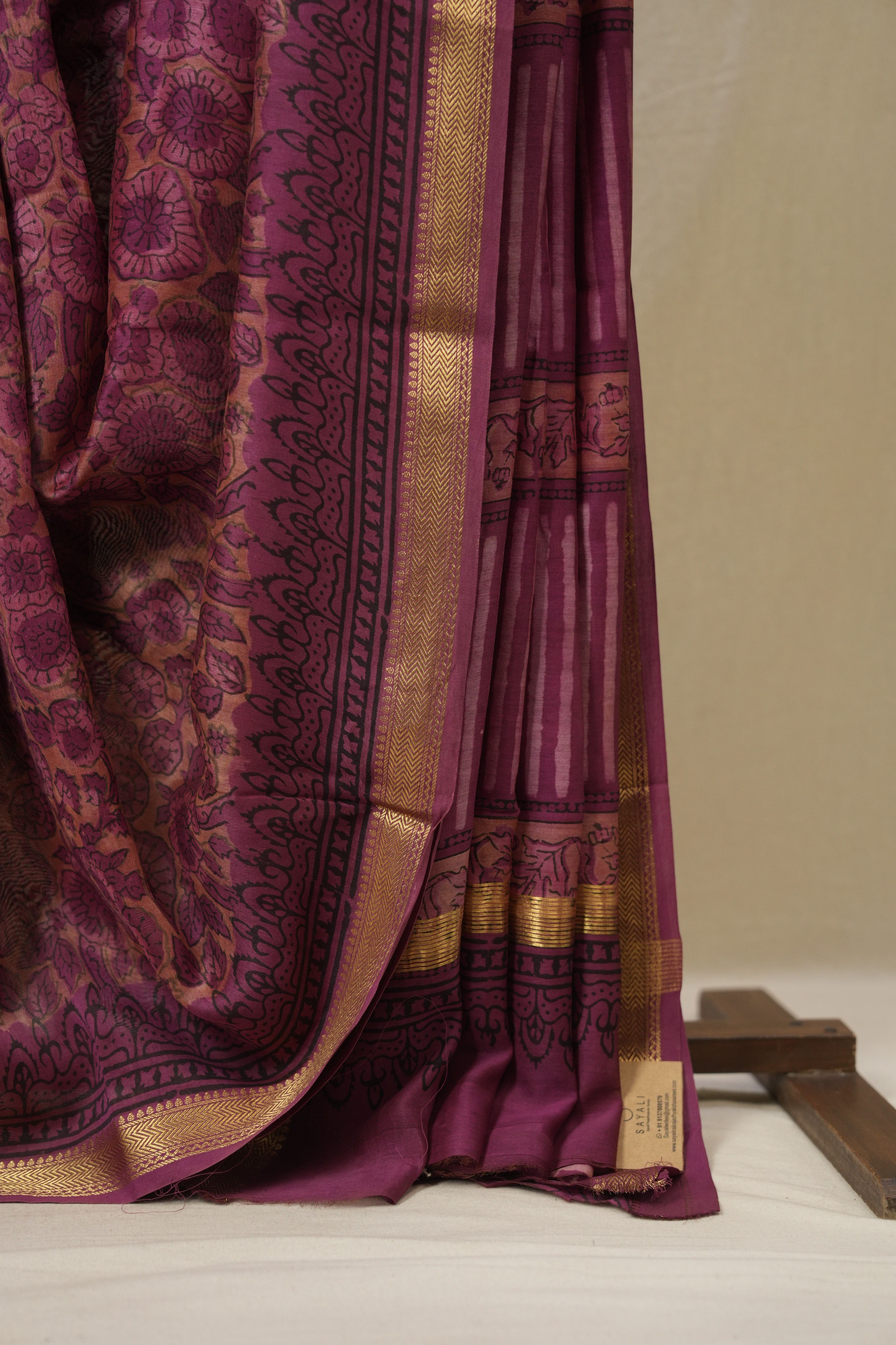 Peach HBP Cotton Silk Saree with Maheshwari Border - SRPCSS1661