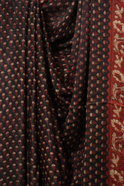 Black HBP Modal Silk Saree - SRBMSS544