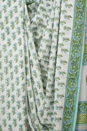 Pearl White HBP Cotton Saree - SRPWCS3344