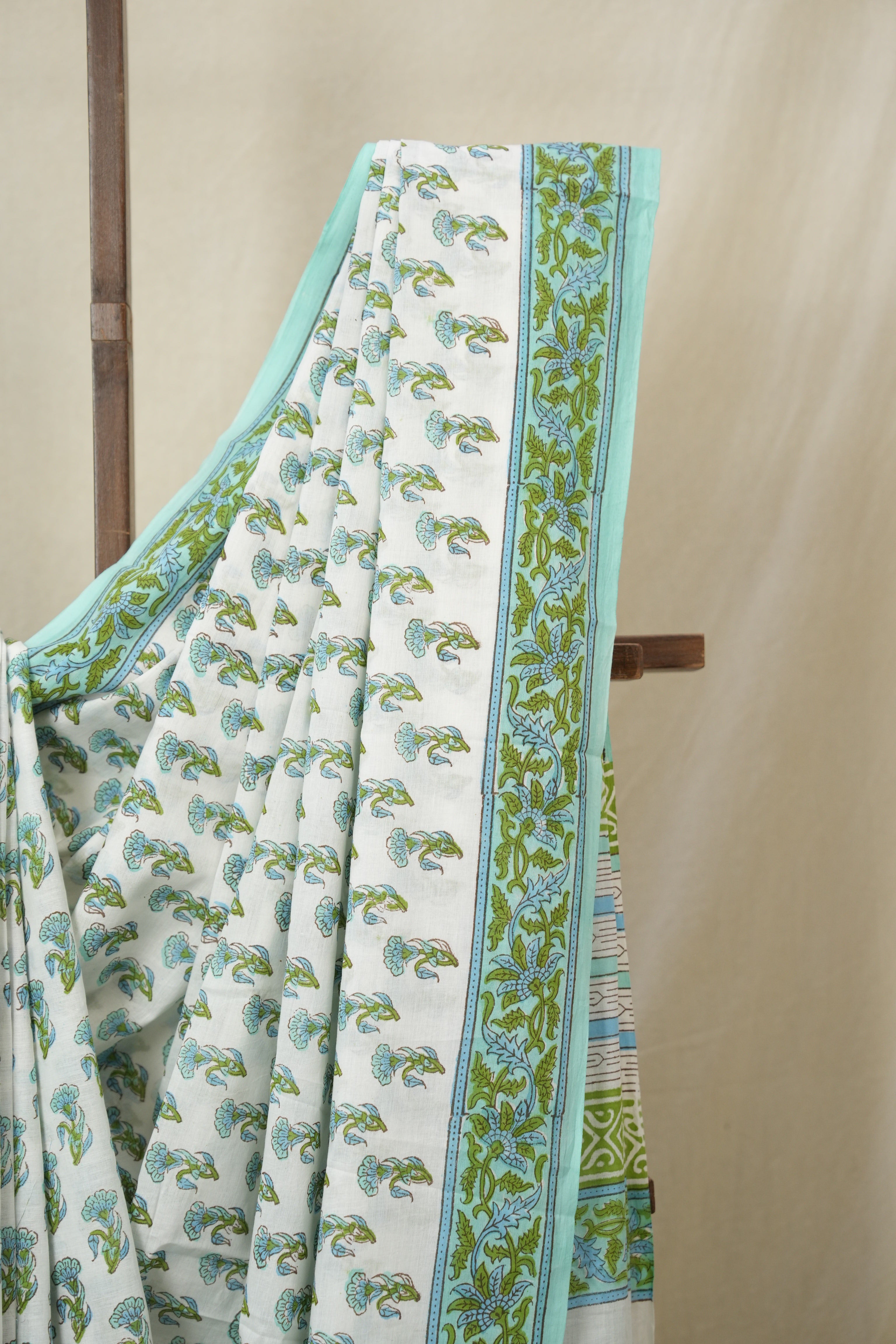 Pearl White HBP Cotton Saree - SRPWCS3344