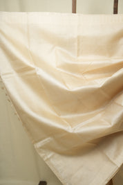Cream Tussar Silk Saree - SRCTSS1896