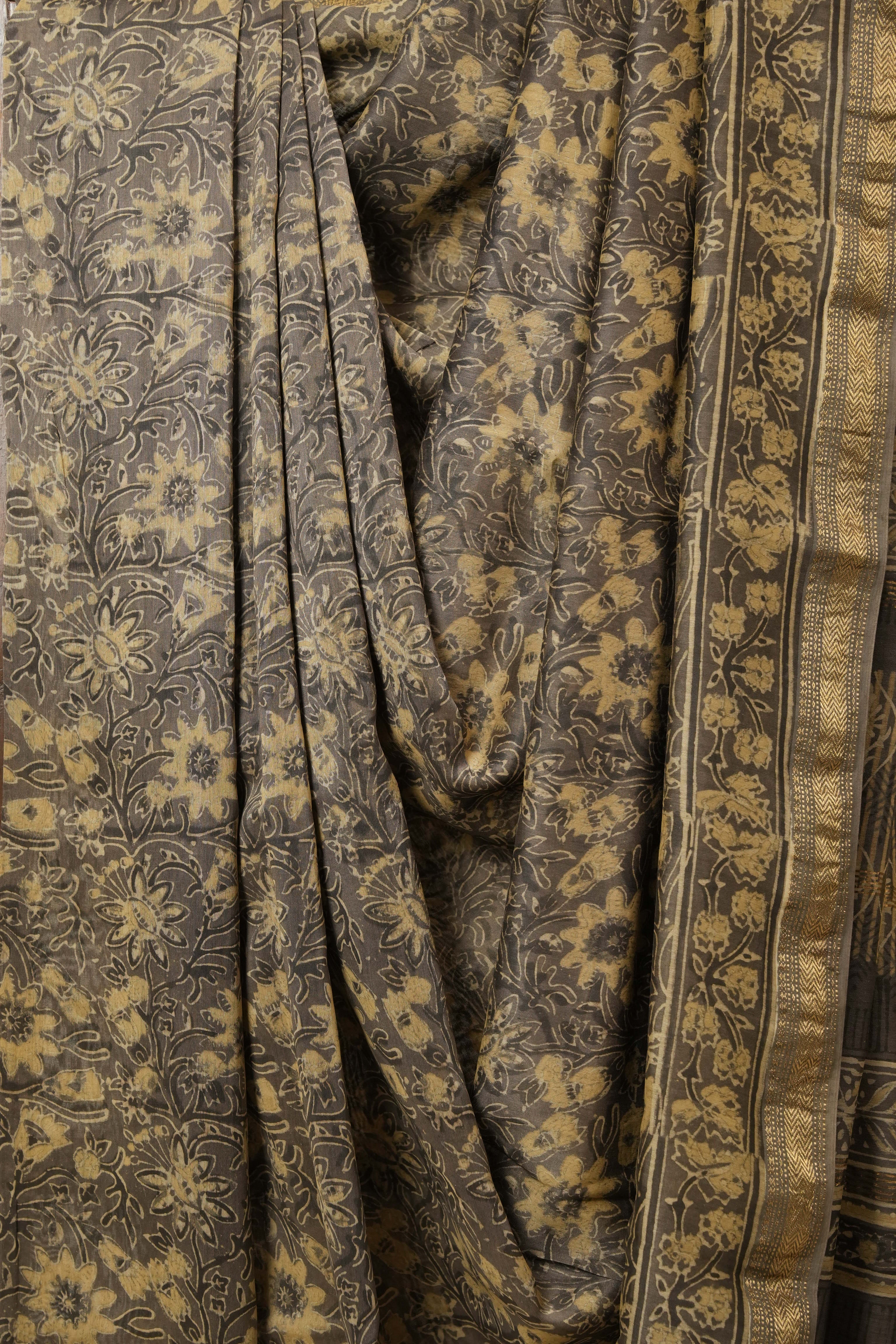 Kashish HBP Cotton Silk Saree With Maheshewari Border - SRKCSS918