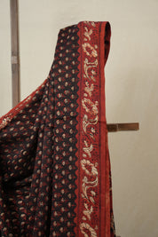 Black HBP Modal Silk Saree - SRBMSS544