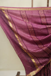 Peach HBP Cotton Silk Saree with Maheshwari Border - SRPCSS1661