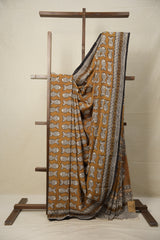 Rustic Brown HBP Cotton Saree - SRRBCS2806