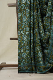 Mehendi Green HBP Modal Silk Saree - SRMGMSS546