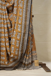 Rustic Brown HBP Cotton Saree - SRRBCS2806