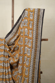 Rustic Brown HBP Cotton Saree - SRRBCS2806