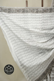 White HBP Cotton Saree - SRWCS3342