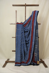 Blue Modal Silk Saree - SRBMSS642