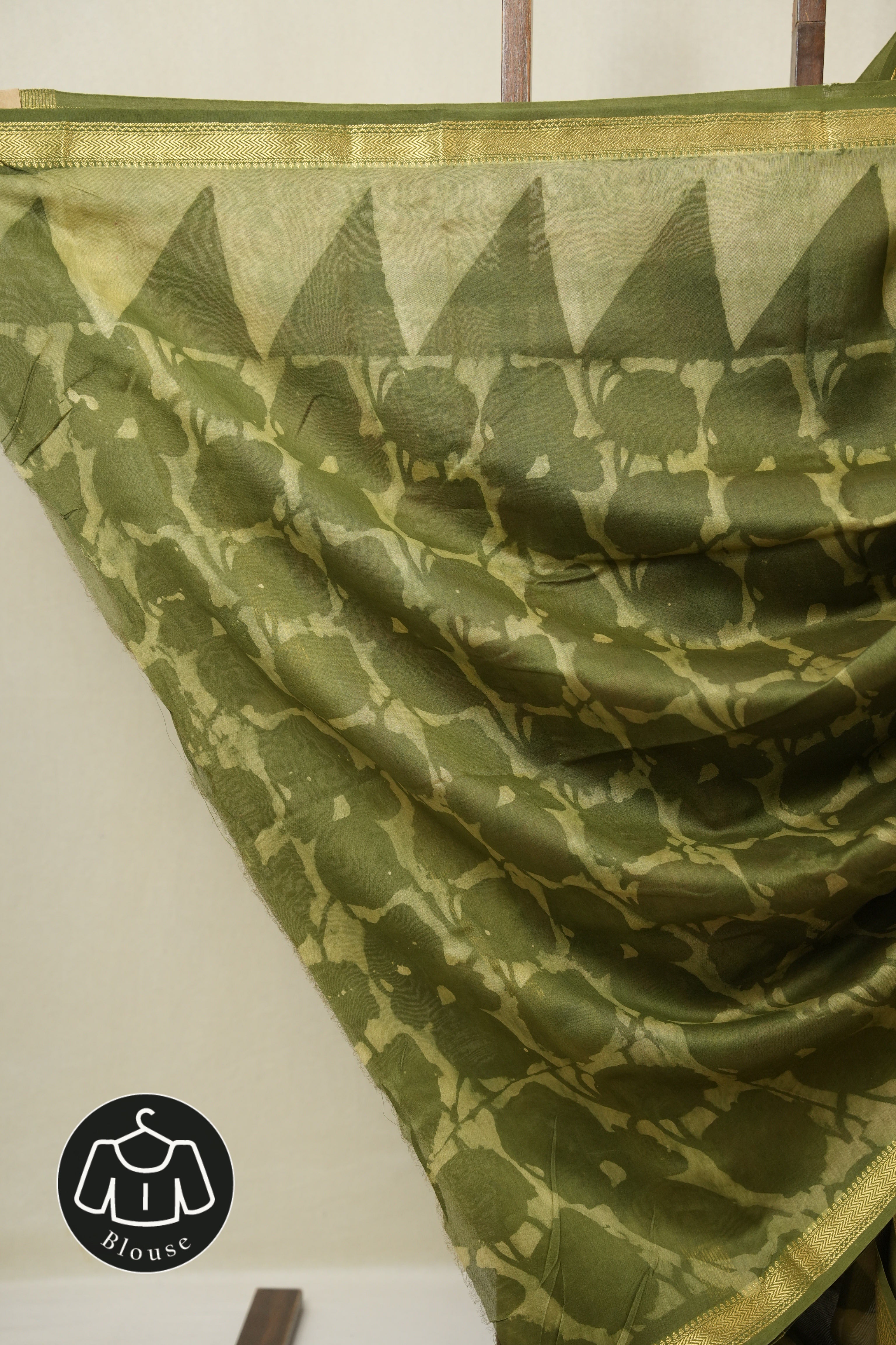 Green HBP Cotton Silk Saree With Maheshwari Border - SRGCSS1660