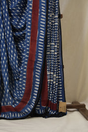 Blue Modal Silk Saree - SRBMSS642