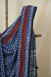 Blue Modal Silk Saree - SRBMSS642