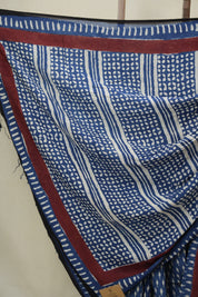 Blue Modal Silk Saree - SRBMSS642