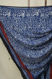 Blue Modal Silk Saree - SRBMSS642