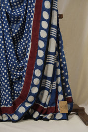 Blue Modal Silk Saree - SRBMSS643