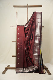 Brown Silk Paithani Saree - SRBSPS733