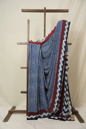 Indigo Blue Modal Silk Saree - SRIBMSS641