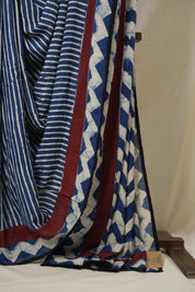 Indigo Blue Modal Silk Saree - SRIBMSS641