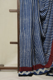 Indigo Blue Modal Silk Saree - SRIBMSS641