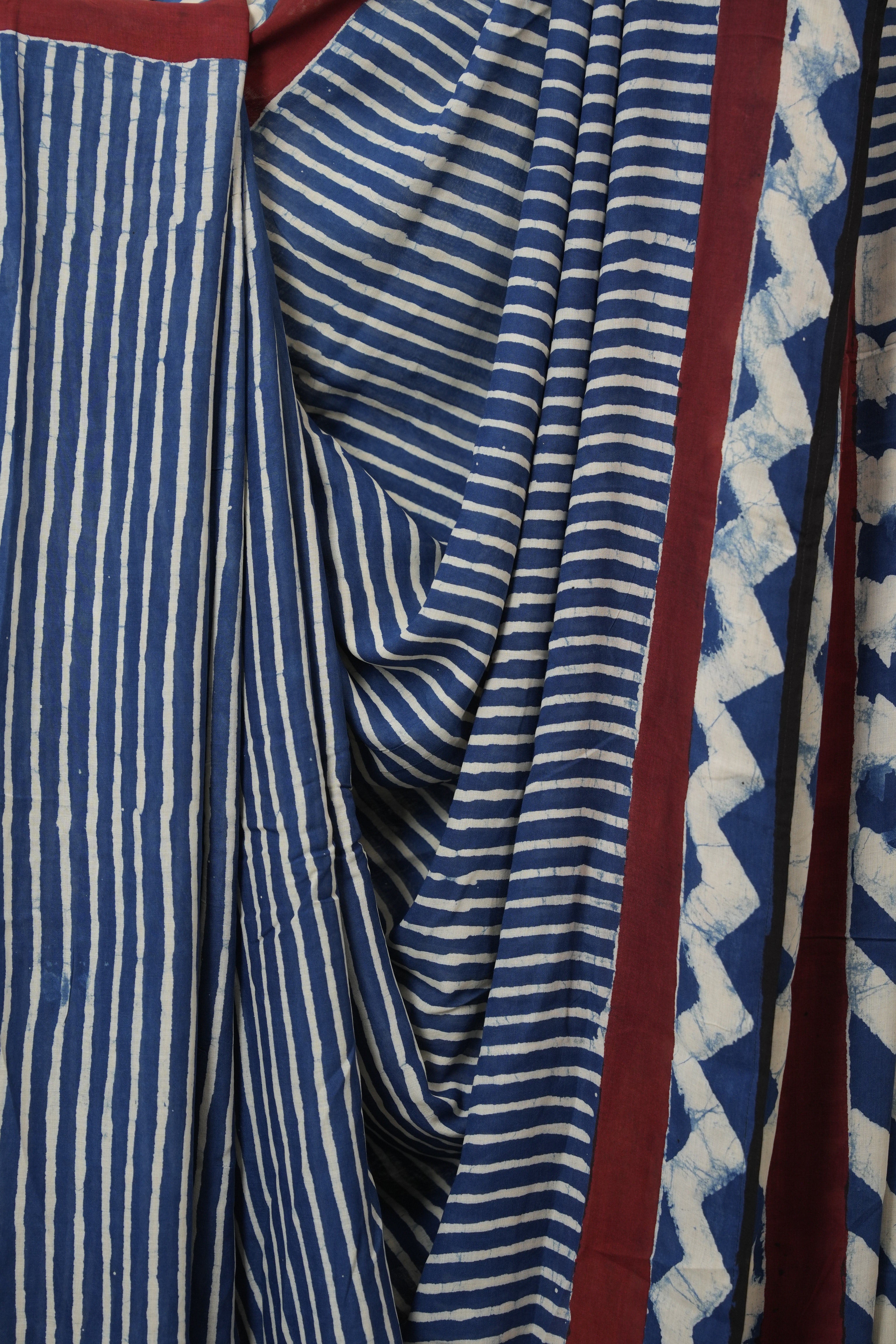 Indigo Blue Modal Silk Saree - SRIBMSS641