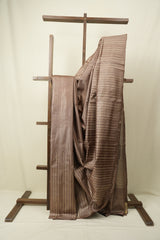 Sand Brown Tussar Silk Saree - SRSBTSS1917