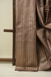 Sand Brown Tussar Silk Saree - SRSBTSS1917