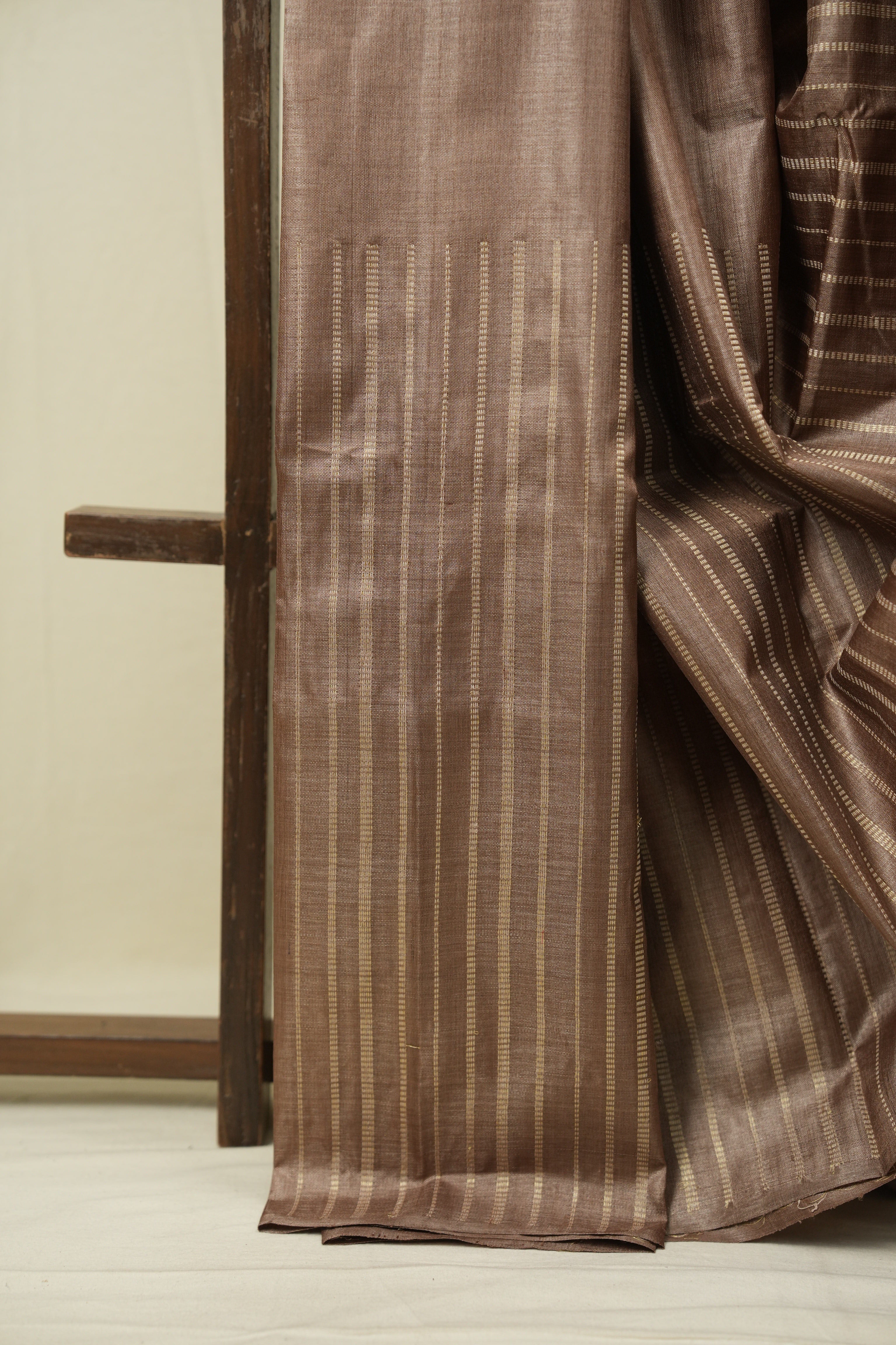 Sand Brown Tussar Silk Saree - SRSBTSS1917