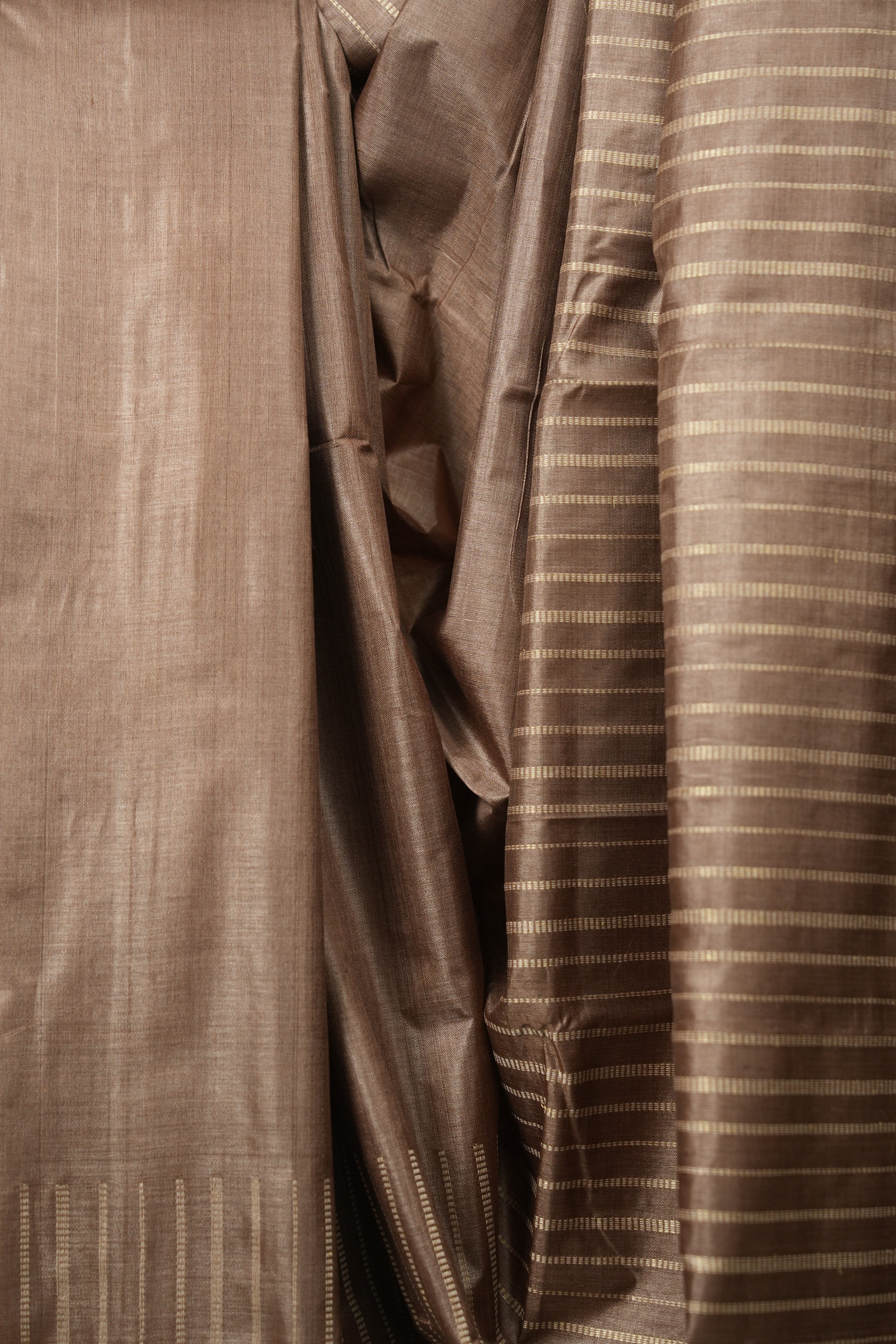 Sand Brown Tussar Silk Saree - SRSBTSS1917