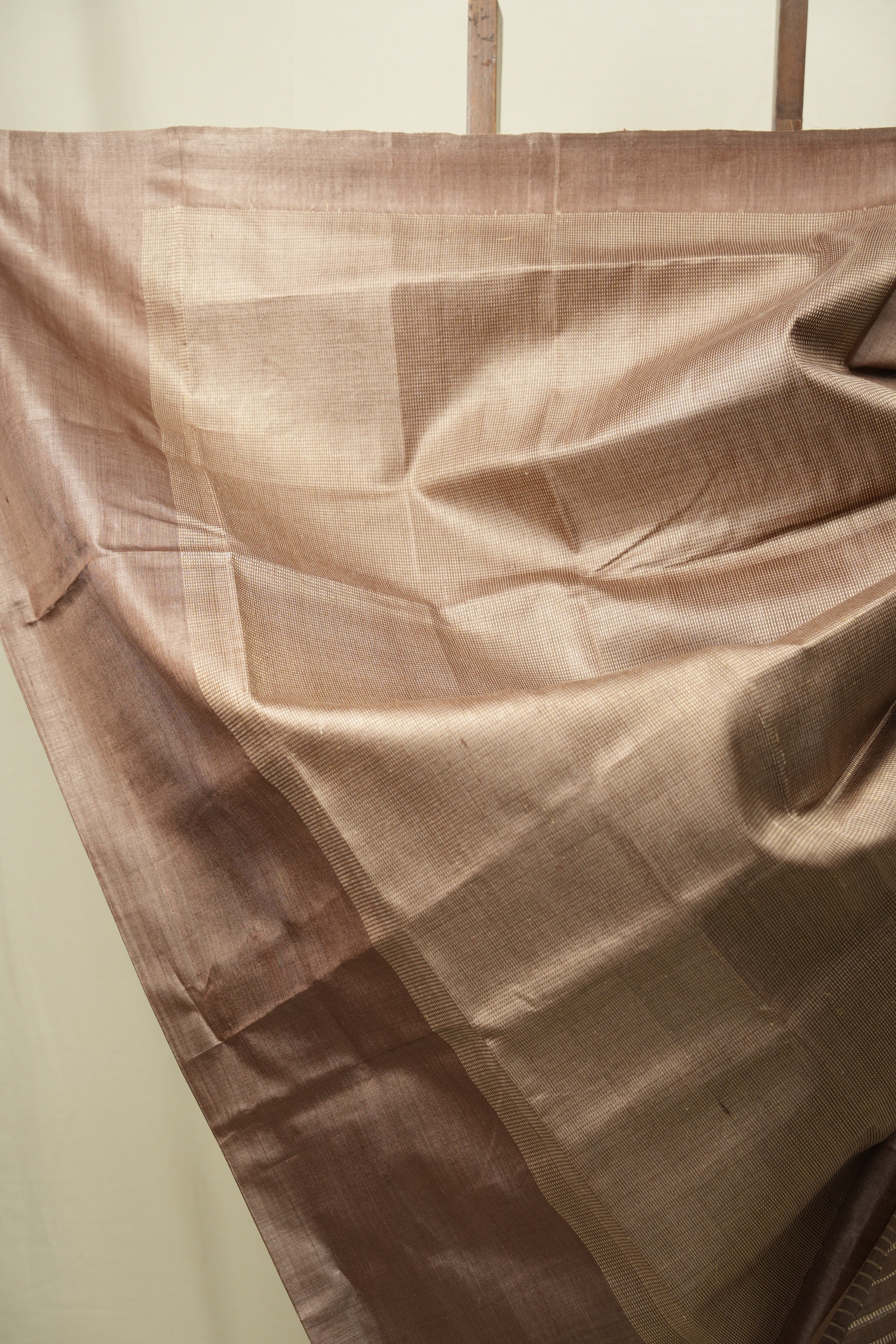 Sand Brown Tussar Silk Saree - SRSBTSS1917