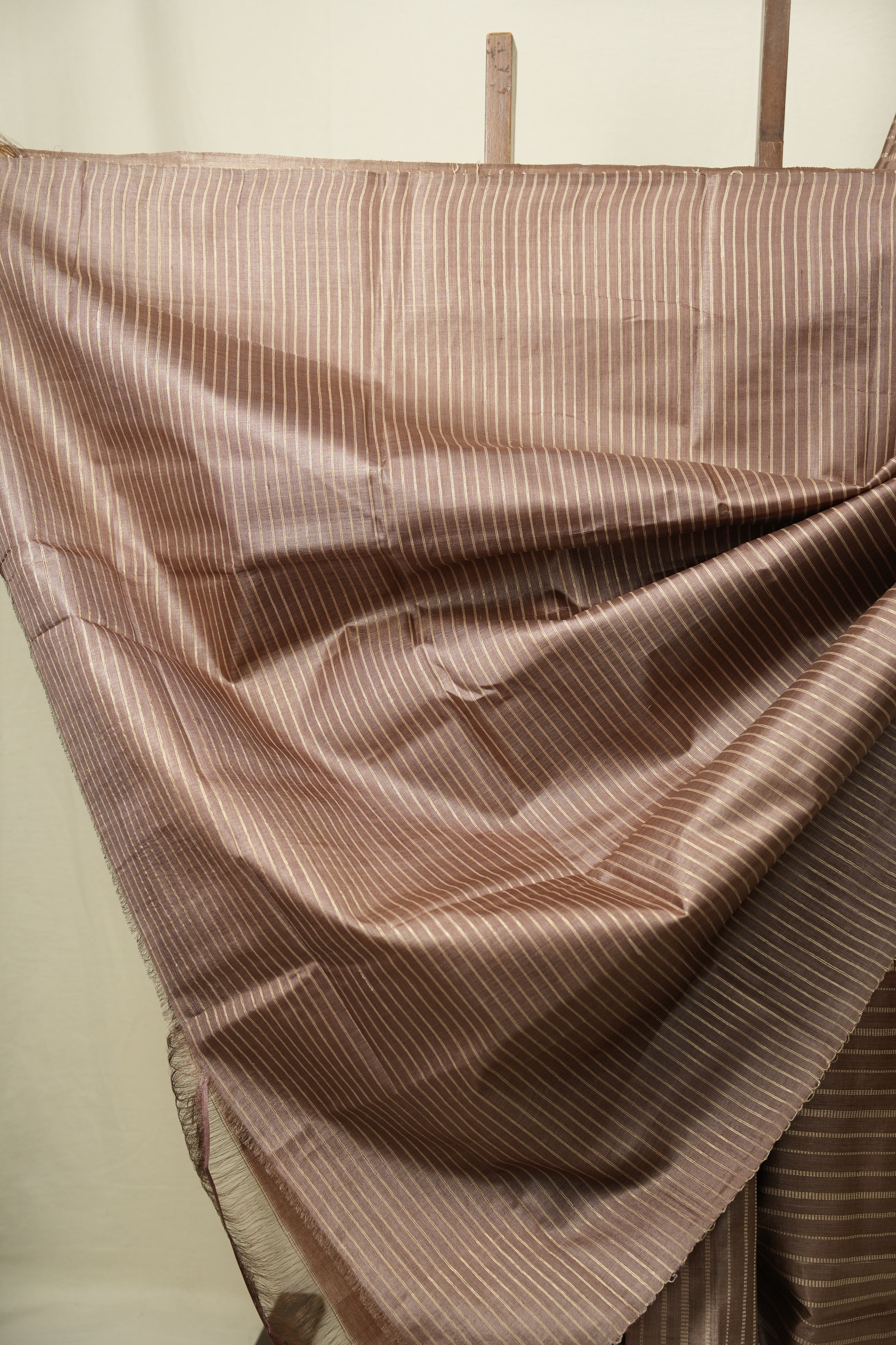 Sand Brown Tussar Silk Saree - SRSBTSS1917