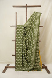 Green HBP Cotton Saree - SRGCS3331