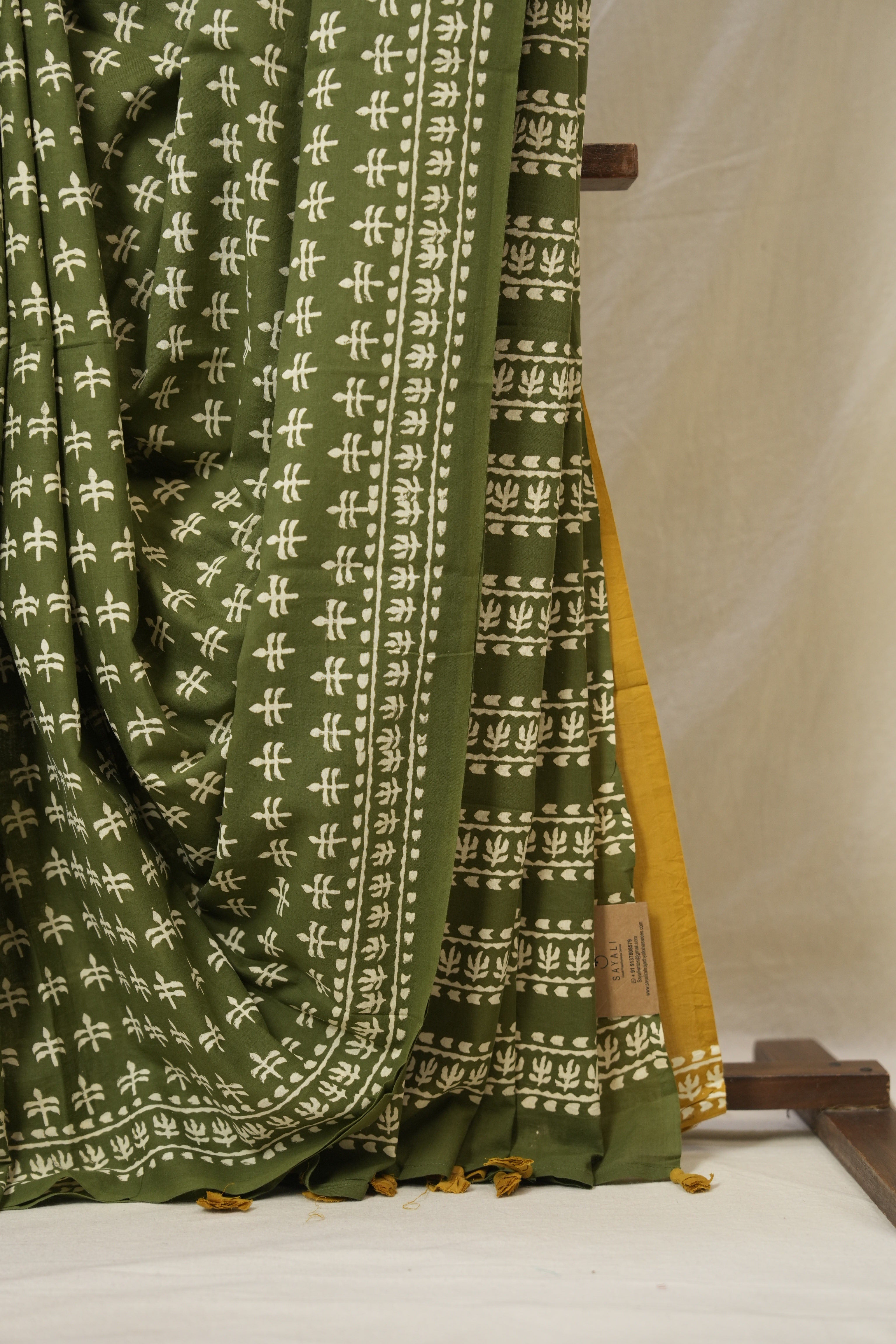 Green HBP Cotton Saree - SRGCS3331
