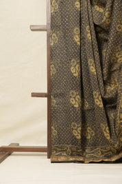 Dark Kashish HBP Cotton Silk Chanderi Saree With Maheshwari Border - SRDKCSCS541