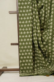 Green HBP Cotton Saree - SRGCS3331