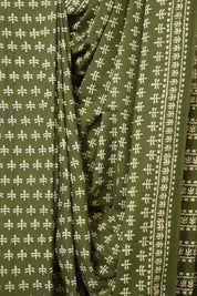 Green HBP Cotton Saree - SRGCS3331
