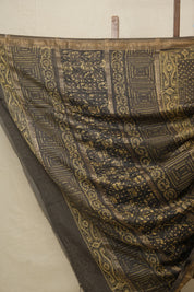 Dark Kashish HBP Cotton Silk Chanderi Saree With Maheshwari Border - SRDKCSCS541