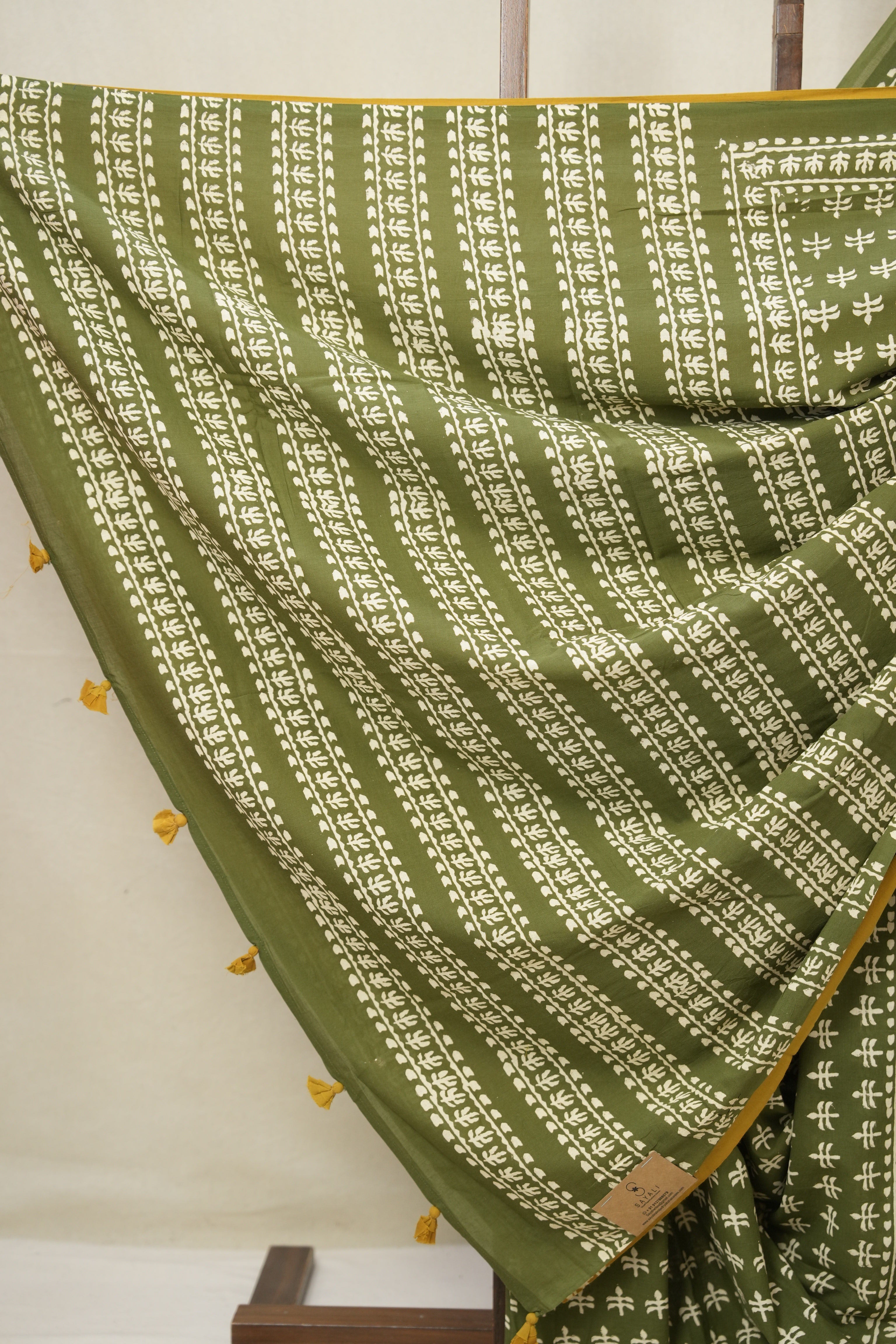 Green HBP Cotton Saree - SRGCS3331
