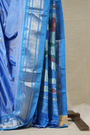 Sky Blue Silk Paithani Saree - SRSBSPS736