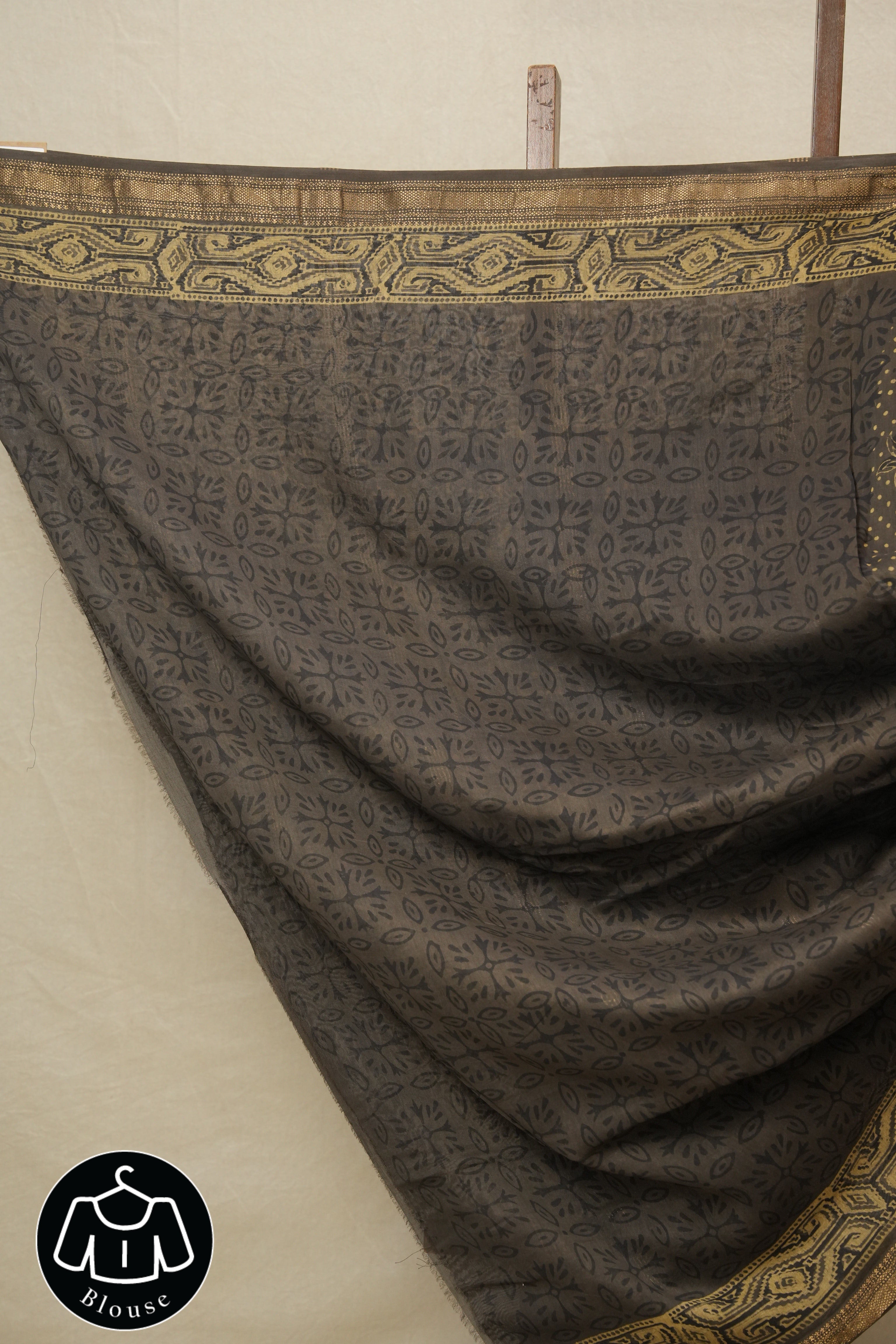 Dark Kashish HBP Cotton Silk Chanderi Saree With Maheshwari Border - SRDKCSCS541