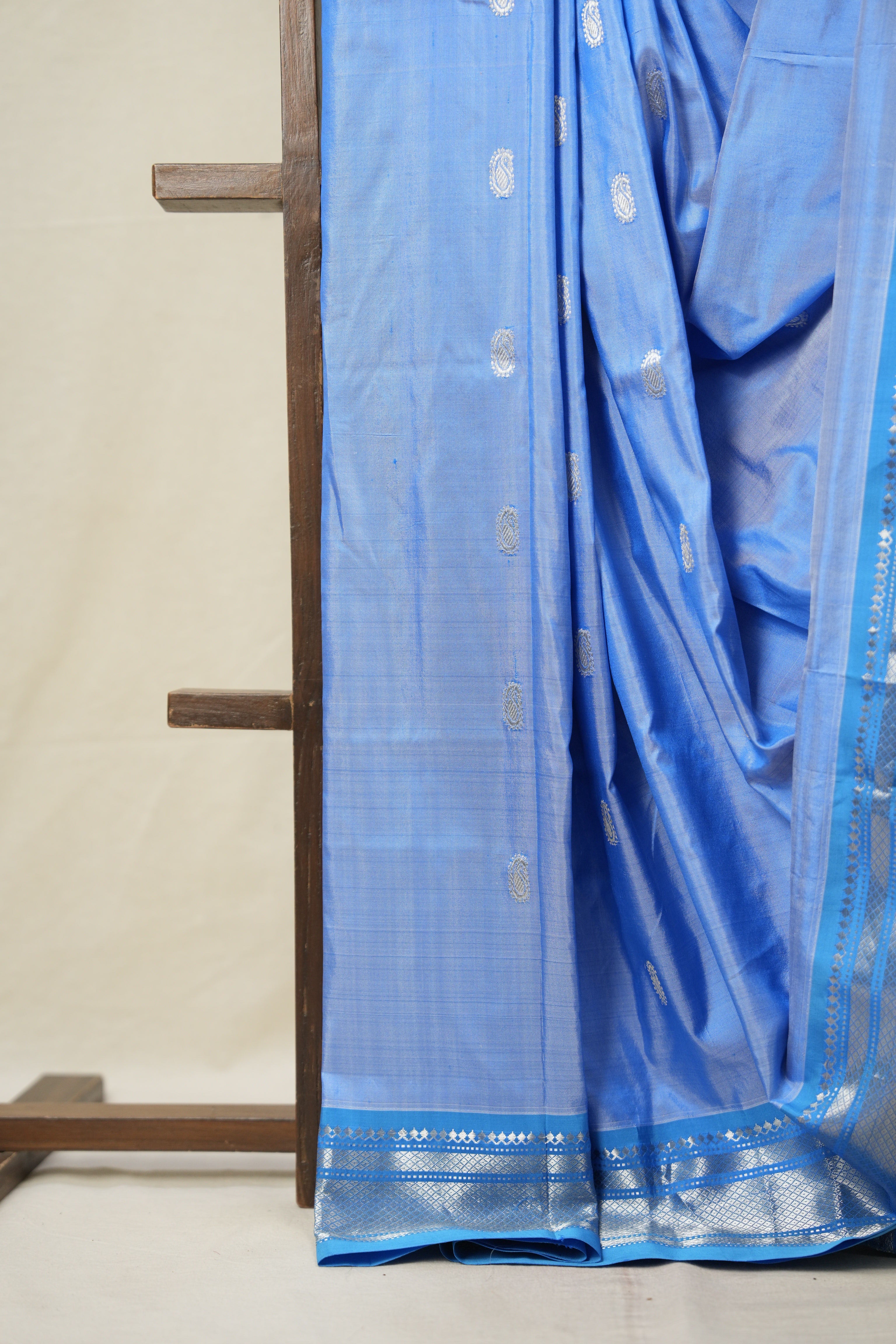 Sky Blue Silk Paithani Saree - SRSBSPS736