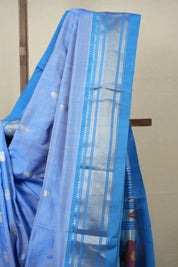 Sky Blue Silk Paithani Saree - SRSBSPS736