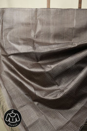 Metallic Grey Tussar Silk Saree - SRMGTSS1913