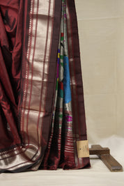 Coffee Brown Silk Paithani Saree - SRCBPS734